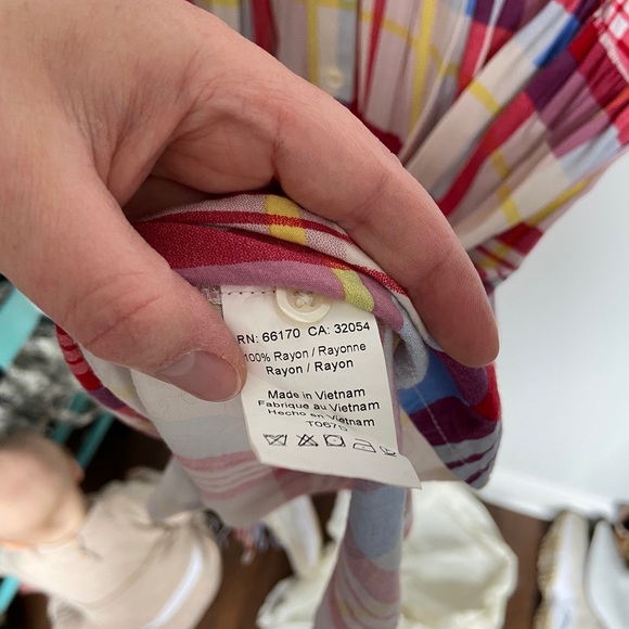 Anthropologie Plaid Button Front Dress - Picture 4 of 4